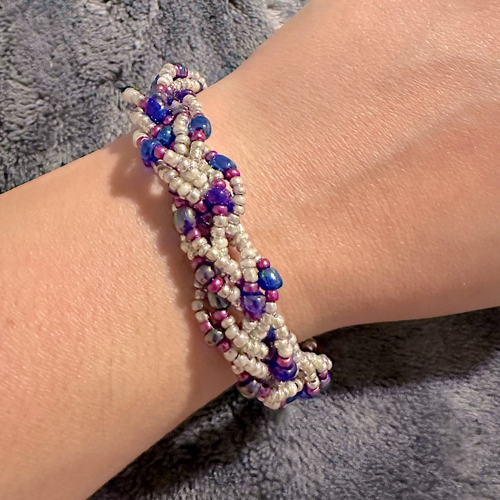 Hand Beaded braid Bracelet